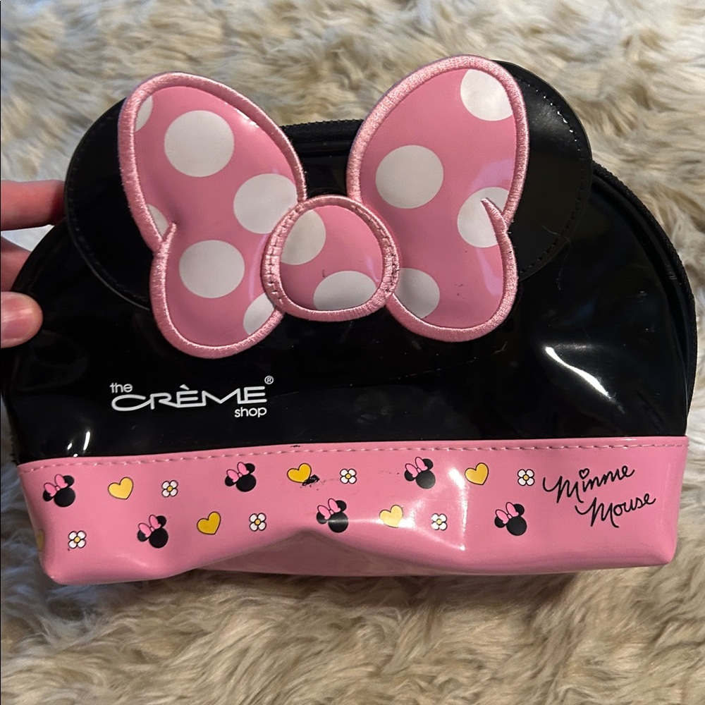 Minnie Mouse Pink and Black Cosmetic Bag